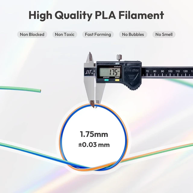 Alt view image 2 of 7 - 3D Printer Filament Bundle, Triple Colors Coextrusion Silk PLA Filament 1.75mm +/-0.02mm,Shiny Color Change 3D Printer Filament for Most FDM 3D Printer 200g X 4 Pack