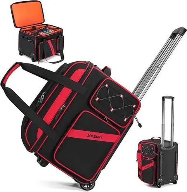 Main image of DJ Cable Bag with Wheels for Equipment,Rolling Gig Bags for Musicians
8 Detachable Dividers, Multiple Pockets for Laptop Microphone, Durable Fabric, Versatile Carrying, for Outdoor Events Touring