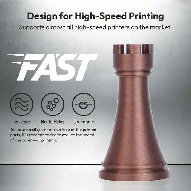 Alt view image 3 of 7 - PLA 3D Printer Metal-Like Filament PLA Filament 1.75mm Filament Bundle,Green Bronze, Silver,Brass Bronze, Red Copper,3D Printing Filament Bundle, 200gX 4 Spools