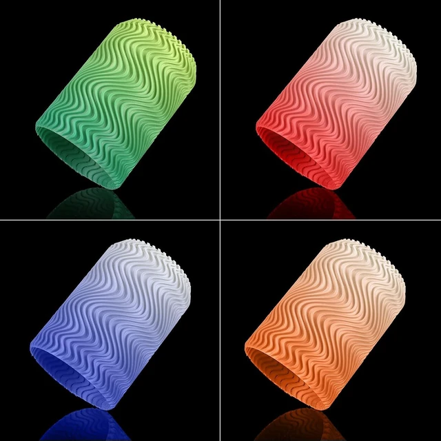 Alt view image 3 of 7 - 3D Printer Filament Bundle, Temp Change PLA Filament 1.75mm Bundle,Color Change with Temperature Filament Sets, 3D Printing Filament +/- 0.02mm, Green/Blue/Red/Orange, 200g X 4