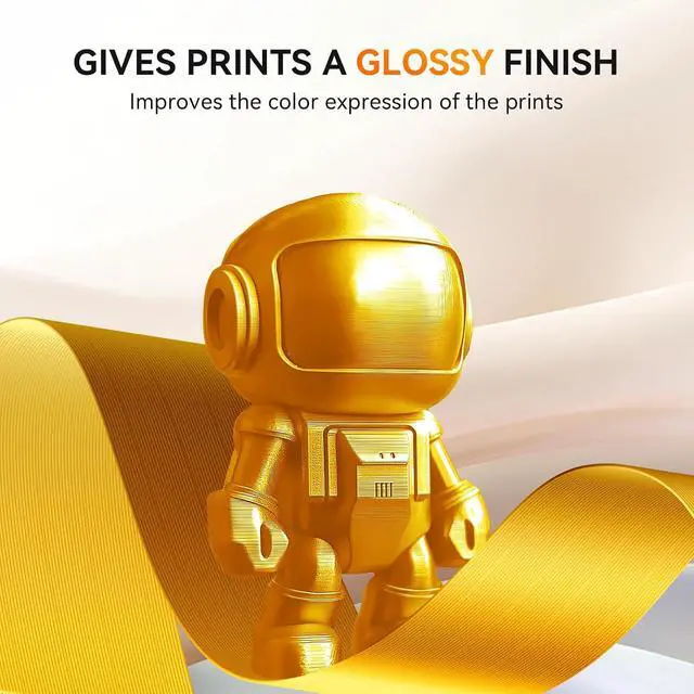 Alt view image 5 of 7 - Silk Filament 1.75, Shiny Silk PLA Filament, 3D Printer Filament with Smooth Silky Surface, Pack of 4, Light Gold+Silver+Bronze+Brass