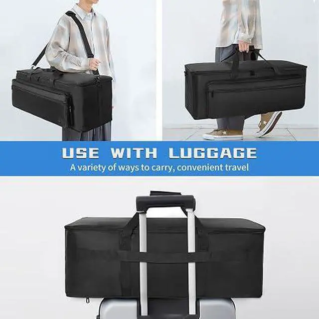 Alt view image 3 of 7 - Extra Large Travel Gig Band Cable File Bag 30"x11"x14.5" Dividers
With Separate Bags,DJ Cord Organizer Case for Laptop,DJ Gear,Sound Instrument and Musician Accessories