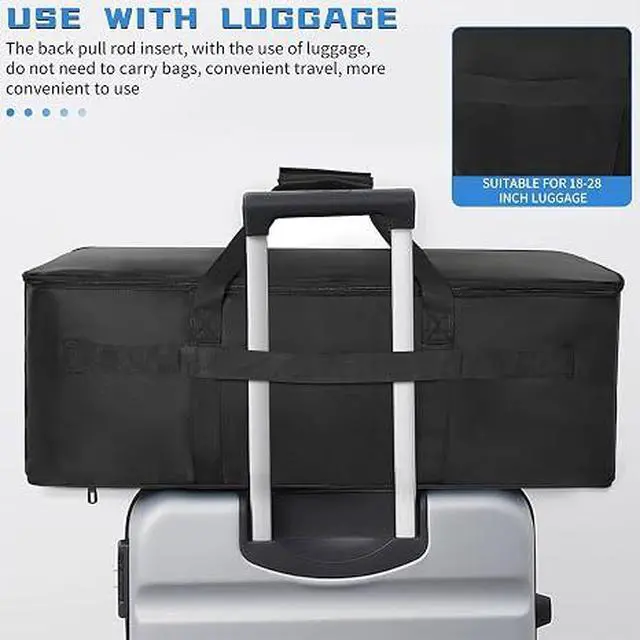 Alt view image 2 of 7 - Extra Large Travel Gig Band Cable File Bag 30"x11"x14.5" Dividers
With Separate Bags,DJ Cord Organizer Case for Laptop,DJ Gear,Sound Instrument and Musician Accessories