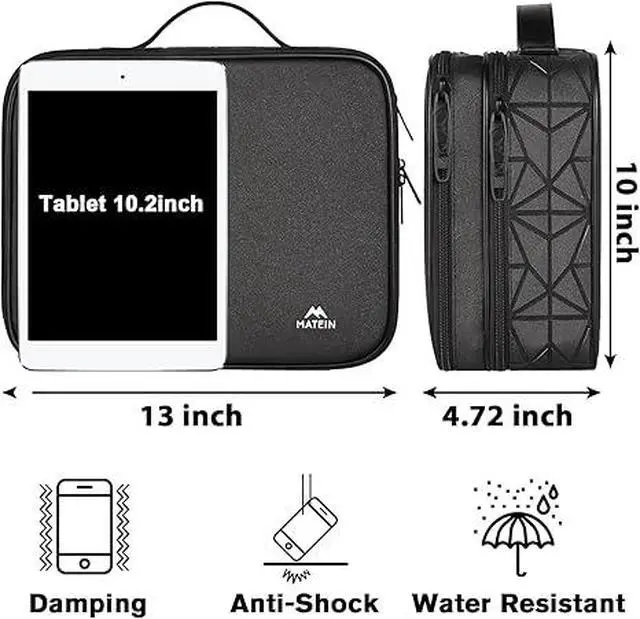 Alt view image 7 of 7 - Cord Organizer Case with Adjustable Divider, Large DJ Cable File Bag
DJ Equipment, Music Accessories, Double Layer, Shockproof, Portable, Cable Storage for Cord, Charger, Tech Accessories, Black
