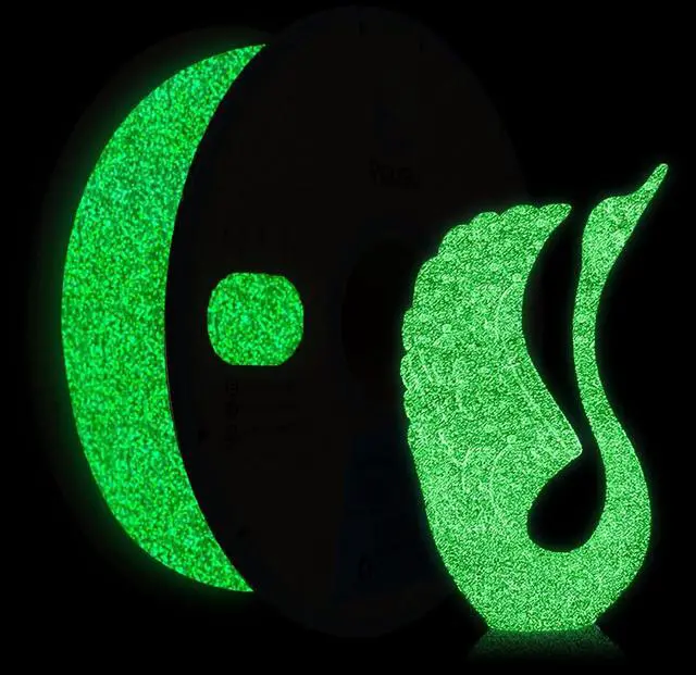 Main image of 3D Printer Filament PLA Filament 1.75mm Black Filament with Glow in The Dark Green Starry Sky 1kg(2.2lbs).