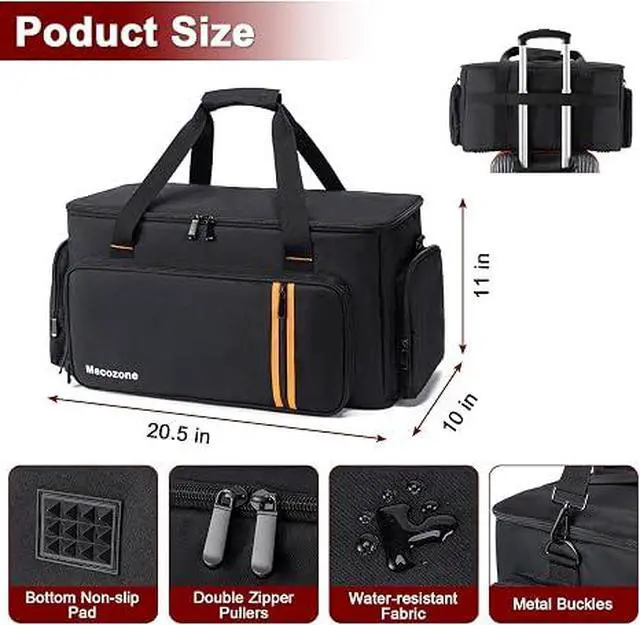 Alt view image 2 of 7 - DJ Gig Bag with 8 Detachable Dividers, DJ Cables Bag,Black
8 Detachable Dividers, 15.6'' Laptop Sleeve, Large Capacity, For DJ Gear, Music Equipment & Accessories