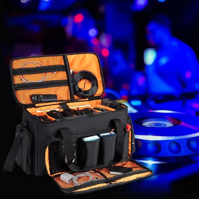Alt view image 4 of 7 - DJ Gig Bag with 8 Detachable Dividers, DJ Cables Bag,Black
8 Detachable Dividers, 15.6'' Laptop Sleeve, Large Capacity, For DJ Gear, Music Equipment & Accessories