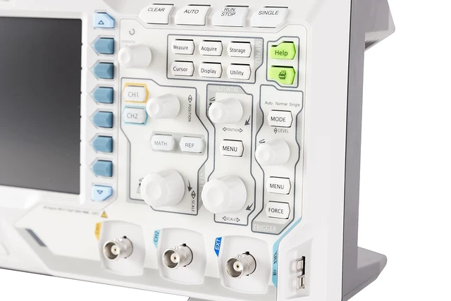 Alt view image 2 of 6 - RIGOL DS1202Z-E Digital Oscilloscope, 200MHz, 2 Channel, 1GSa/s Sampling, Ideal for students & hobbyists, 1GSa/s real-time sample rate, 24Mpts memory depth, professional desktop lab design