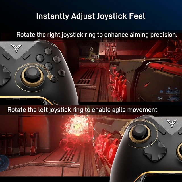 Alt view image 5 of 7 - FLYDIGI Vader 5 Pro PC Controller, 3ms Low Latency, FORCEFLEX Joysticks
FORCESWITCH Triggers, 8 Remappable Buttons, Triggers & Grips 4-Motor Vibration, 1000mAh Battery, 3 Connection Methods