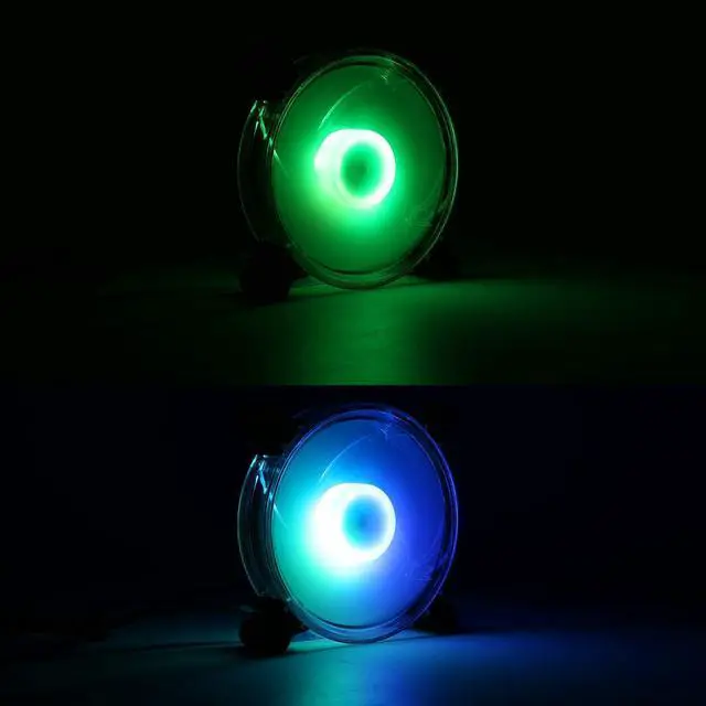 Alt view image 4 of 7 - 120mm PC Computer Case Fans RGB 12V Quiet LED Transparent Gaming PC Computer CPU Case Fan with Adjustable Color Blue Red Purple Pink Controlled by Remote For Mining Rig Frame and PC Case Cooler 3-Pack