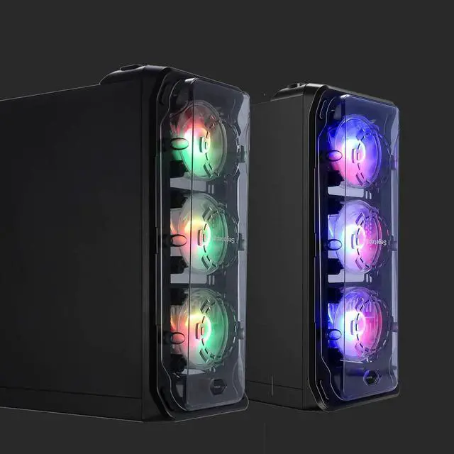 Alt view image 6 of 7 - 120mm PC Computer Case Fans RGB 12V Quiet LED Transparent Gaming PC Computer CPU Case Fan with Adjustable Color Blue Red Purple Pink Controlled by Remote For Mining Rig Frame and PC Case Cooler 3-Pack