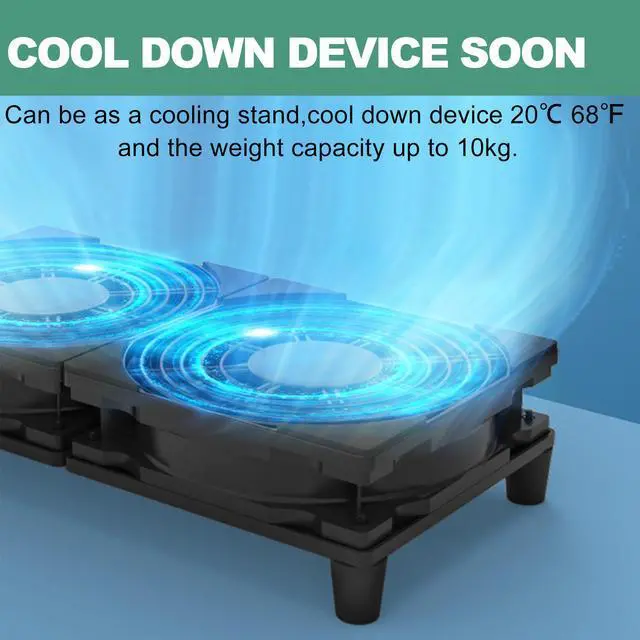 Alt view image 4 of 7 - 3x120mm 360mm 5V USB Powered Cooling Fan for Router Rack DIY Audio Video Network Cabinet Server Cooling Projects and Equipment Workstation Mining Machine Laptop Cooling Fan Stand