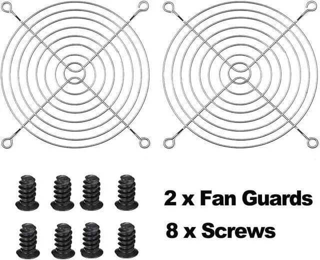 Alt view image 5 of 5 - 2-Pack 120mm 12V DC 12038 120mm x 38mm 4.72inch High Speed Dual Ball Bearing 4Pin Antminer Fan PWM High CFM Brushless PC Computer CPU Case Ventilation Exhaust Fan with Metal Guard Grill 3000-5000RPM