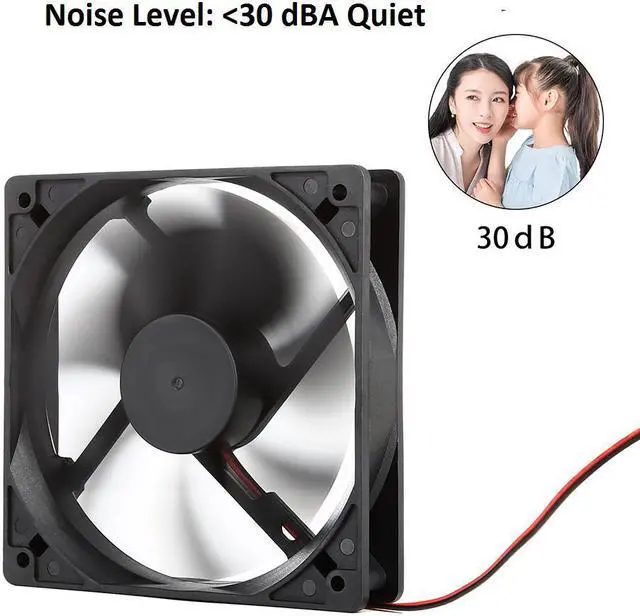 Alt view image 3 of 6 - Strong Quiet 12025 Fan 120x120x25mm 12cm 120mm PC Computer Fan DC 12V Cooling Fan for Power Supply RV Fridge DIY Cooling Project 2Pin 2 Wire 1600RPM 2-Pack