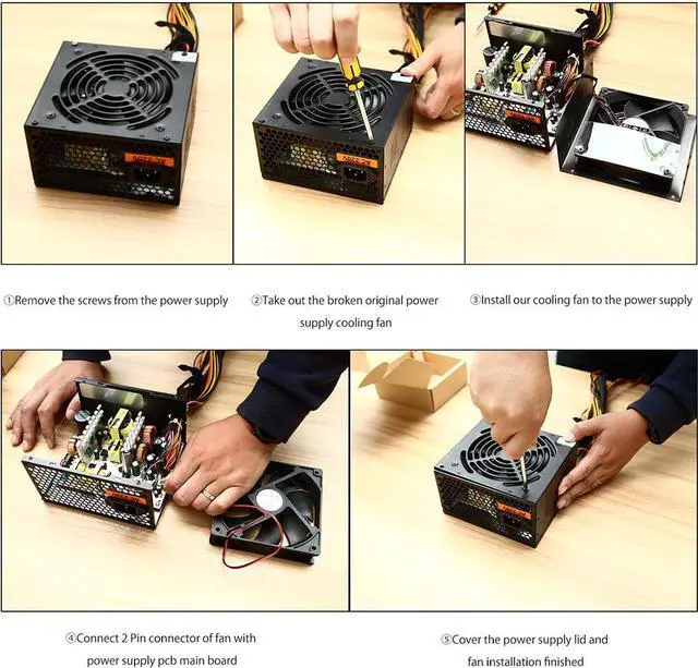Alt view image 6 of 6 - Strong Quiet 12025 Fan 120x120x25mm 12cm 120mm PC Computer Fan DC 12V Cooling Fan for Power Supply RV Fridge DIY Cooling Project 2Pin 2 Wire 1600RPM 2-Pack