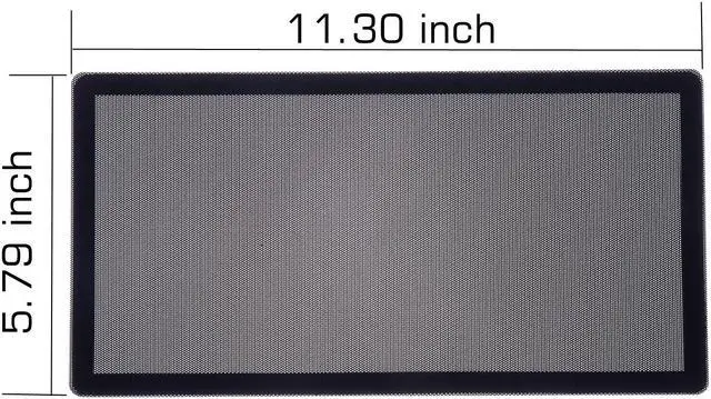 Alt view image 5 of 6 - 287mm 140mm x 2 PC Fan Dust Mesh Filter PVC Computer PC Case Dust Proof Filter Cover Magnetic Black 2-Pack