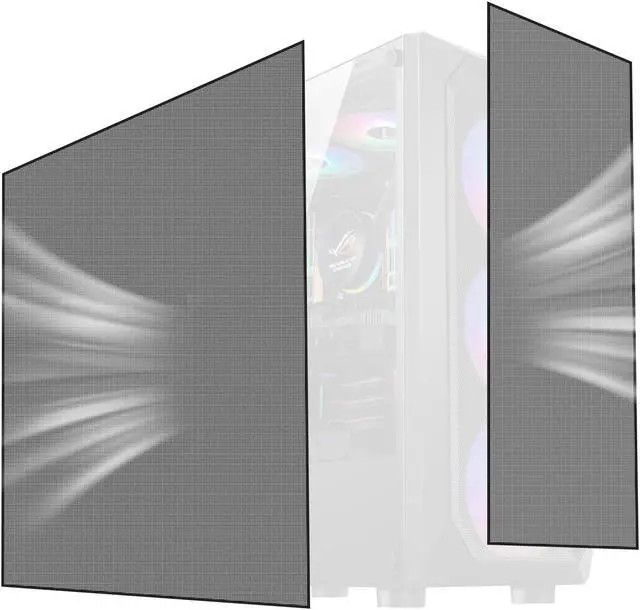 Main image of 2-Pack 500x500mm 19.68inch DIY Computer PC Case and Fans PVC Dustproof Mesh Filter Cover with 3M Magnetic Strip for Computer Chassis Speakers and More