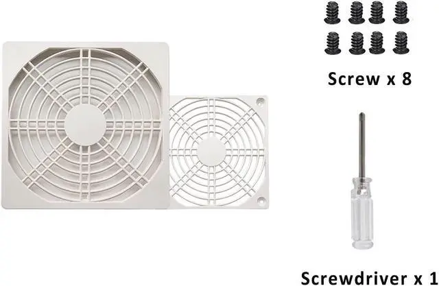 Alt view image 6 of 6 - 120mm Computer Cooling Fan Dust Filter Grill 4.92inch PVC Mesh Filter Guard 3 in 1 Fan Dust Proof Cover White