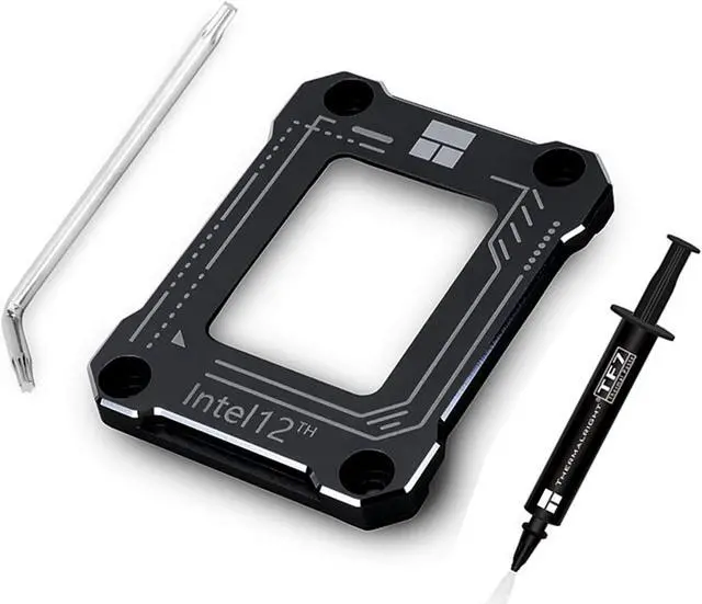 Main image of Intel 12th generation CPU Corrector Frame for LGA1700-BCF Anti-Bending, Aluminum CPU Fixing Corrector, CPU Stress Bending Fixed Backplane (Black)