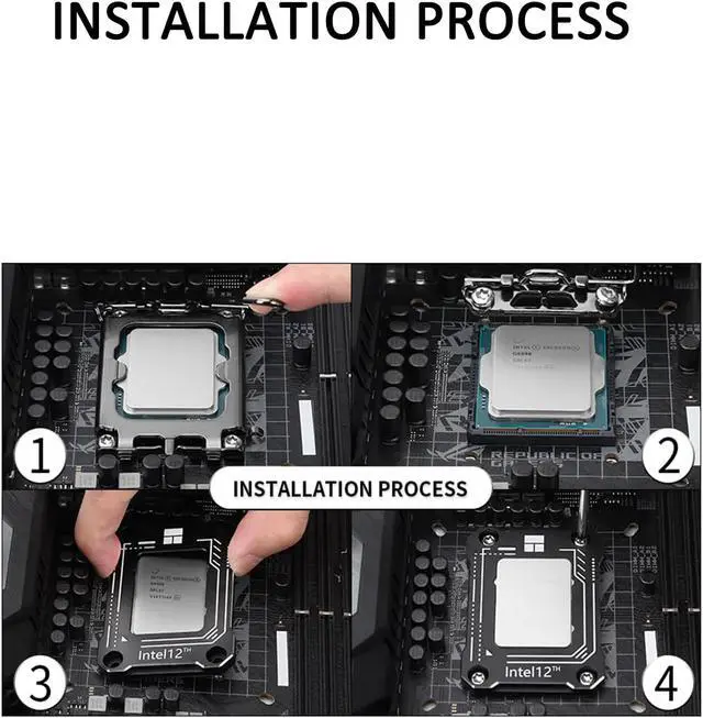 Alt view image 5 of 5 - Intel 12th generation CPU Corrector Frame for LGA1700-BCF Anti-Bending, Aluminum CPU Fixing Corrector, CPU Stress Bending Fixed Backplane (Grey)