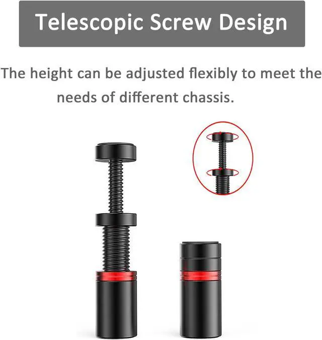 Alt view image 4 of 6 - Graphics Cards GPU Brace Support Adjustable Height 49mm-80mm Video Cards Sag Holder Bracket Stand With Magnetic Black