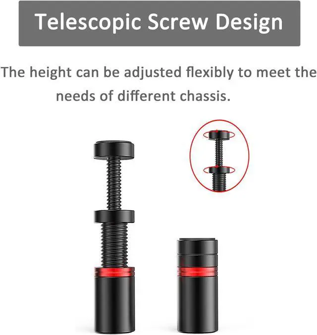 Alt view image 4 of 6 - Graphics Cards GPU Brace Support Adjustable Height 27mm-50mm Video Cards Sag Holder Bracket Stand With Magnetic Black