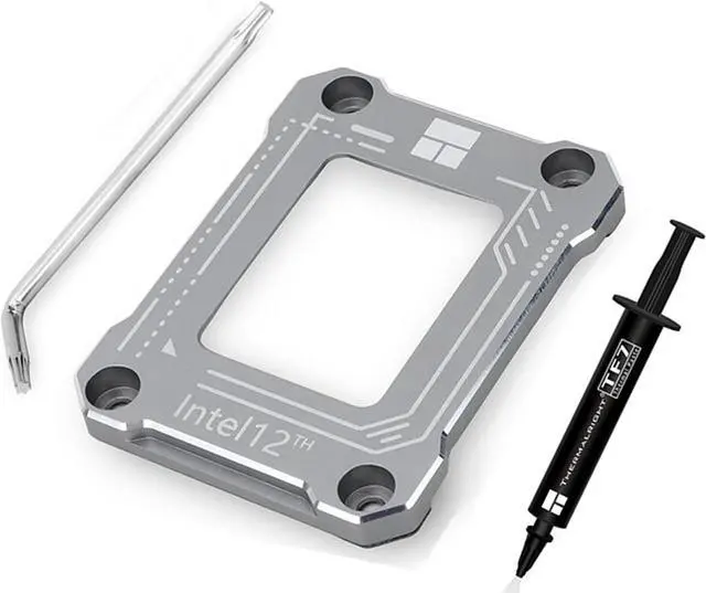 Main image of Intel 12th generation CPU Corrector Frame for LGA1700-BCF Anti-Bending, Aluminum CPU Fixing Corrector, CPU Stress Bending Fixed Backplane (Grey)