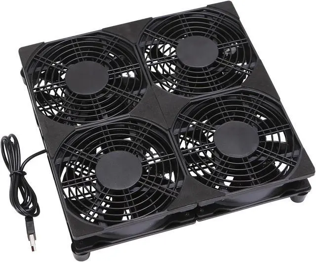 Main image of 4x120mm 240mm 5V USB Powered Cooling Fan for Router Rack DIY Audio Video Network Cabinet Server Cooling Projects and Equipment Workstation Mining Machine Laptop Cooling Fan Stand