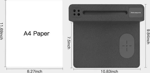 Alt view image 4 of 7 - 15W Wireless Charging Mouse Pad Qi Phone Wireless Desk Charger Mouse Mat With LED Logo For Multiple Mobile Devices