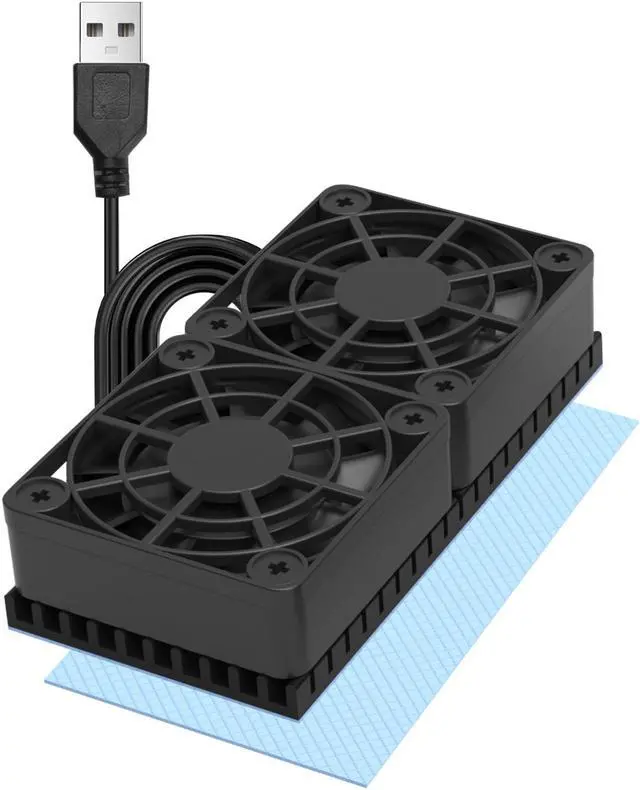 Main image of PANO-MOUNTS 40mmx2 Mini USB Radiator Fan Silent and Efficient 4010 Fan With Included 5mm Aluminum Heat Sink and Thermal Pad for Graphics Cards Router HDD 3D Printer