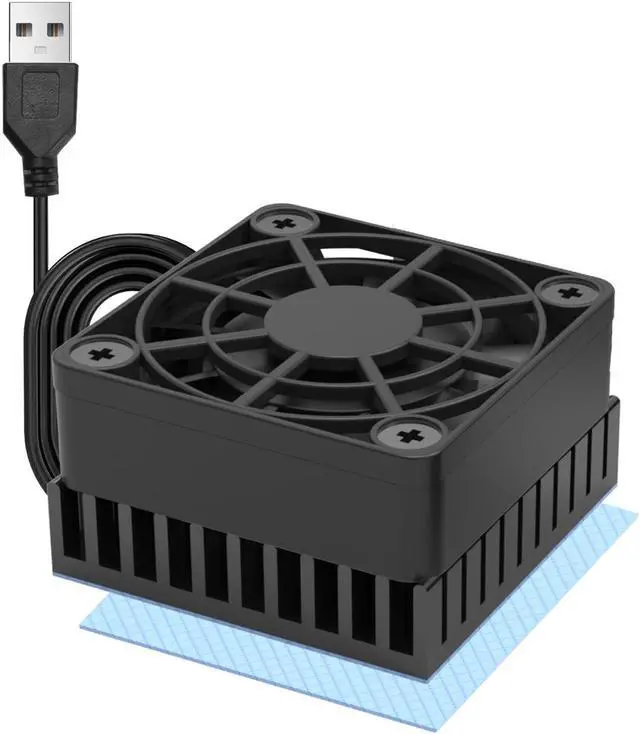 Main image of PANO-MOUNTS 40mm Mini USB Radiator Fan Silent and Efficient 4010 Fan With Included 10mm Aluminum Heat Sink and Thermal Pad for Graphics Cards Router HDD 3D Printer