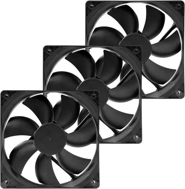 Main image of 120 mm Fans 12V Computer PC Case Fan High Airflow 4Pin 4 Wire Square PWM CPU Cooler Case Fans 800-2200RPM for Mining Rig Setup and DIY Cooling 40-75CFM 3-Pack