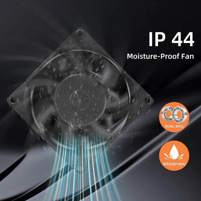 Alt view image 4 of 7 - PANO-MOUNTS Moisture-Proof 12V DC 80mm Fan 8038 Small Computer Muffin Exhaust Vent Case Fan with 110V 120V 220V Speed Controller 3.3V-12V 1500-5000RPM Variable Speed