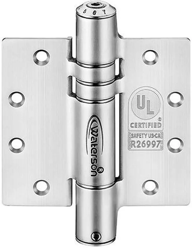 Main image of Waterson Heavy Duty Commercial Fully Adjustable Self-Closing Door Hinge 3-Pack 5" x 5"  K51M-500 (SA,SA,SA1)-Satin Brushed