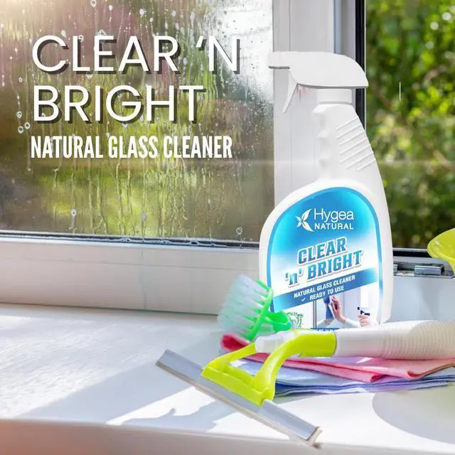 Alt view image 2 of 5 - Hygea Natural Clean 'n' Bright - Glass Cleaner Spray - Streak-Free Window Cleaning Foam - Eyeglass, Window & Mirrors Cleaning Supplies - Safe & Fast with Non-Toxic Ingredients and Ammonia Free 24oz