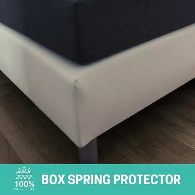 Alt view image 5 of 7 - 6 Gauge Heavy Duty Vinyl bed bug box spring protector - Zippered, Waterproof Allergen & Bedbug Proof Mattress or Box Spring Cover (King Size 78"x80"x9")