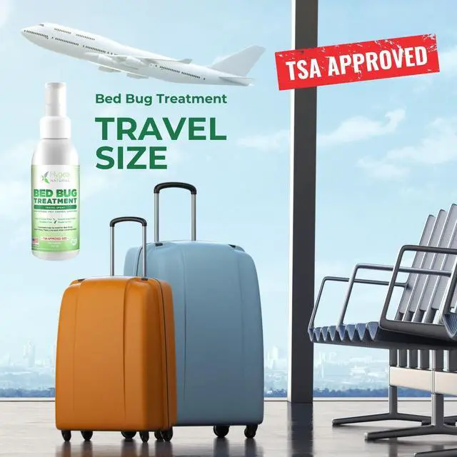 Alt view image 2 of 7 - Hygea Natural Bed Bug & Lice Killer Travel Spray - TSA Approved Size - For Hotels, Suitcase, Backpacks - Fast Acting Protection - Children & Pet Safe - Non Toxic & Odorless - 3 oz