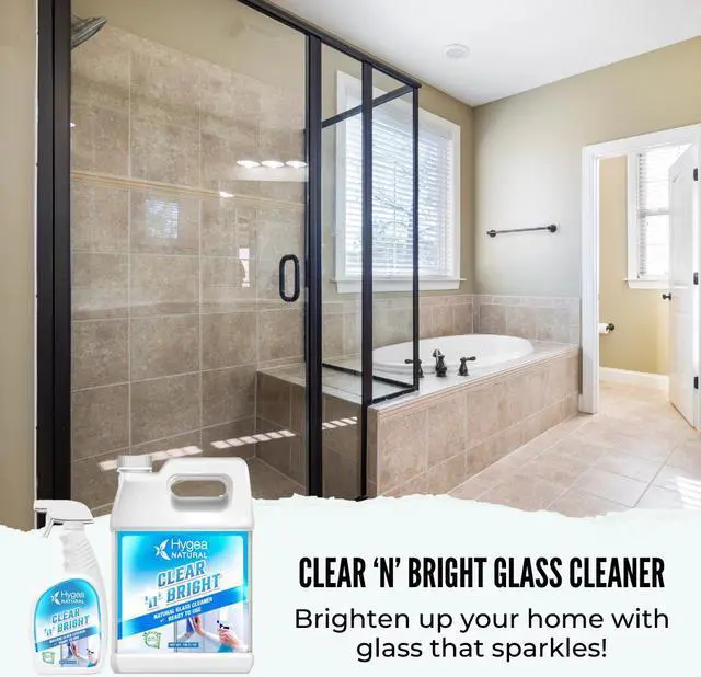 Alt view image 3 of 5 - Hygea Natural Clean 'n' Bright - Glass Cleaner Spray - Streak-Free Window Cleaning Foam - Eyeglass, Window & Mirrors Cleaning Supplies - Safe & Fast with Non-Toxic Ingredients and Ammonia Free 24oz
