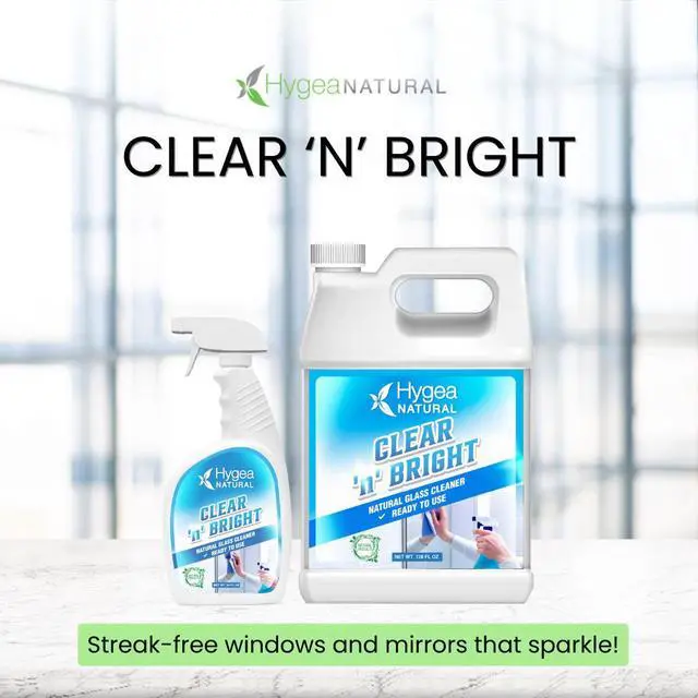 Alt view image 4 of 5 - Hygea Natural Clean 'n' Bright - Glass Cleaner Spray - Streak-Free Window Cleaning Foam - Eyeglass, Window & Mirrors Cleaning Supplies - Safe & Fast with Non-Toxic Ingredients and Ammonia Free 24oz