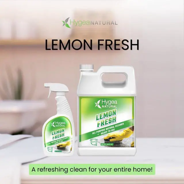Alt view image 2 of 5 - Hygea Natural Lemon Fresh All-Purpose Cleaner & Degreaser - Multi-Surface -Non Toxic Floor Cleaner - Remove Soil, Dirt and Grease- Wet Gloss Finish- Biodegradable, Ammonia Free - Concentrated Gallon