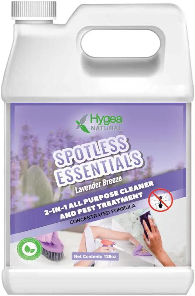 Main image of Spotless Essentials 2-in-1 Pest Spray & All purpose cleaner - Natural bed bugs spray, lice spray, ant spray - Safe for children and pets -clean surfaces Concentrated 128oz (Lavender Breeze)