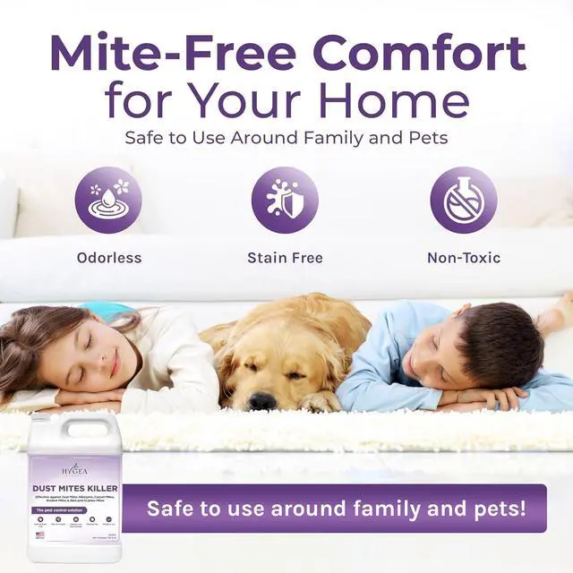 Alt view image 4 of 7 - Dust Mite Spray - Kills Dust Mites, Carpet Mites, Rodent Mites, Bird & Scabies Mites - Pet & Child Friendly, Eco-Friendly - 128oz (unscented)