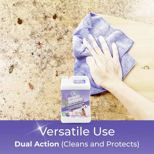 Alt view image 7 of 7 - Spotless Essentials 2-in-1 Pest Spray & All purpose cleaner - Natural bed bugs spray, lice spray, ant spray - Safe for children and pets -clean surfaces Concentrated 128oz (Lavender Breeze)