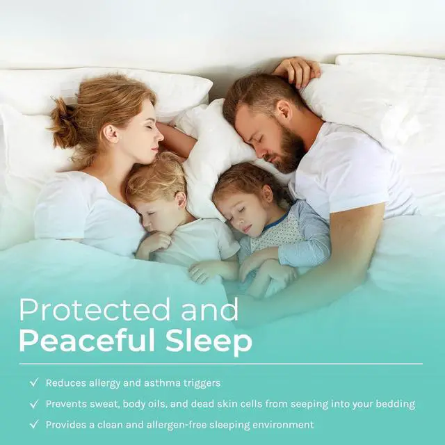 Alt view image 5 of 6 - Hygea Natural - Hypo-Allergenic, Bed bug proof, Water Resistant - Standard King Size Bed Bug Pillow Cover - King 21" x 37" - 2 Pack