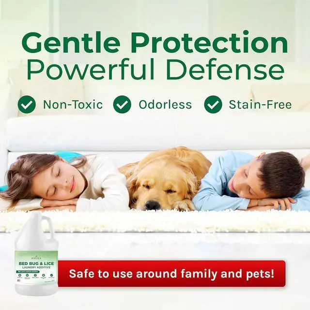 Alt view image 5 of 7 - Hygea Natural Lice and Bed Bug Laundry Additive - Non-Toxic, Odorless, Safe for Children and Pets, All Laundry Safe Items- Made in USA - 128oz Gallon