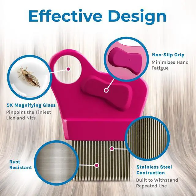 Alt view image 4 of 6 - Hygea Natural Lice Kit Includes Comb with Magnifier for lice and nits and Lice Spray & Refill for Home, Furniture, Bedding - Natural Treatment- Family Friendly and pet Safe - Stain and Scent Free