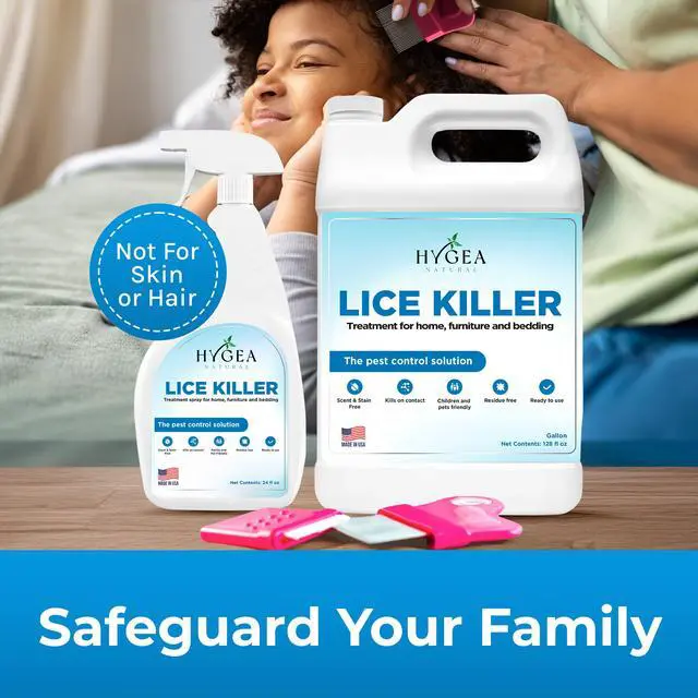 Alt view image 6 of 6 - Hygea Natural Lice Kit Includes Comb with Magnifier for lice and nits and Lice Spray & Refill for Home, Furniture, Bedding - Natural Treatment- Family Friendly and pet Safe - Stain and Scent Free