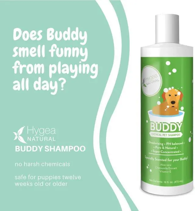 Alt view image 4 of 6 - Hygea Natural Buddy Dog Shampoo - Nourishing Pet Shampoo for Dogs Oatmeal Formula with Aloe and Vitamin E  Natural Ingredients, 16 oz
