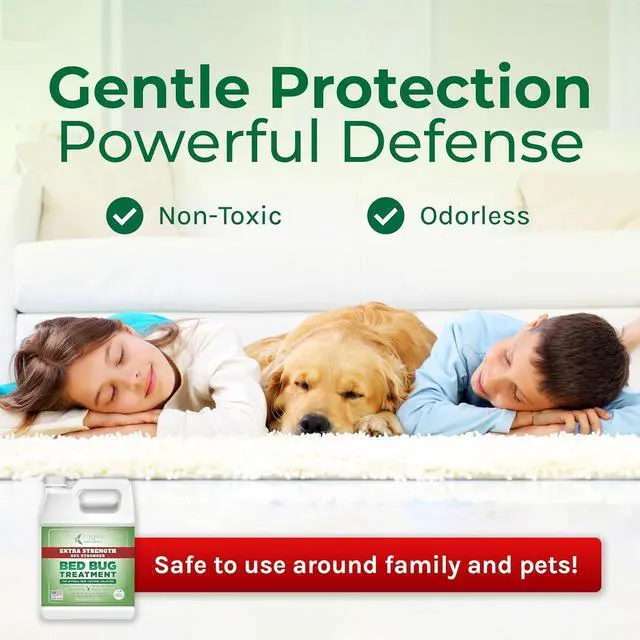 Alt view image 4 of 6 - Bed Bug Spray Extra Strength by Hygea Natural 128OZ (Gallon Refill) Treat Bed Bugs, dust Mites, lice, Fleas - Stain & Scent Free Treatment Natural Formula - Child & Pet Safe