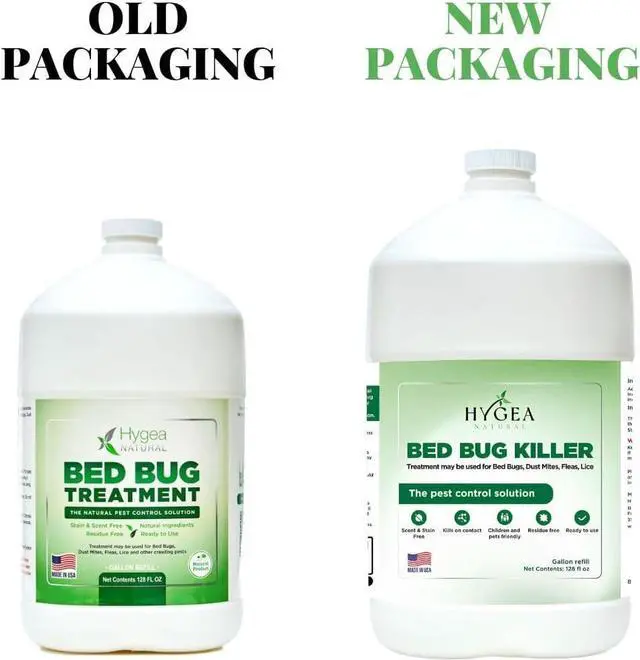 Alt view image 6 of 7 - Hygea Natural Bed Bugs Spray Treatment -Stain and Scent Free, Safe for Children and Pets- Lice, Dust Mites, Allergens Treatment- Odorless Natural Formula -Gallon 128 oz Refill